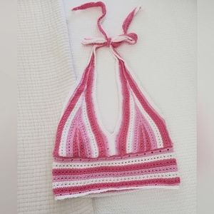 Hollister Crochet Halter Top